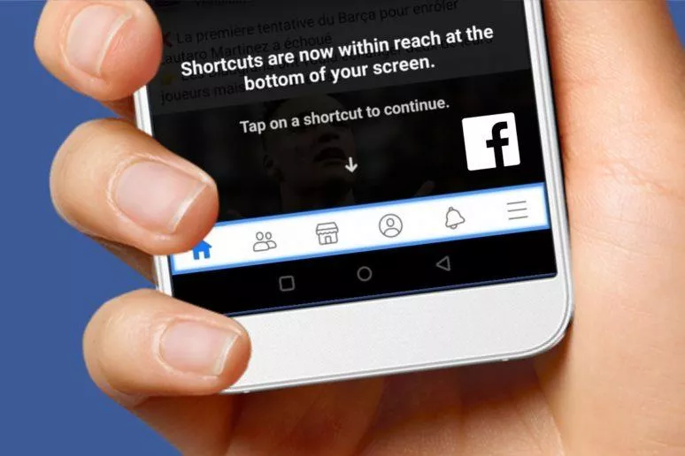 Facebook spodní lišta testování Facebook spodní lišta testování