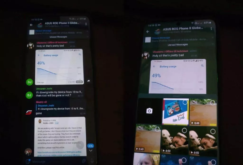Galaxy S20 Ultra zbarvení displeje ukazka 1