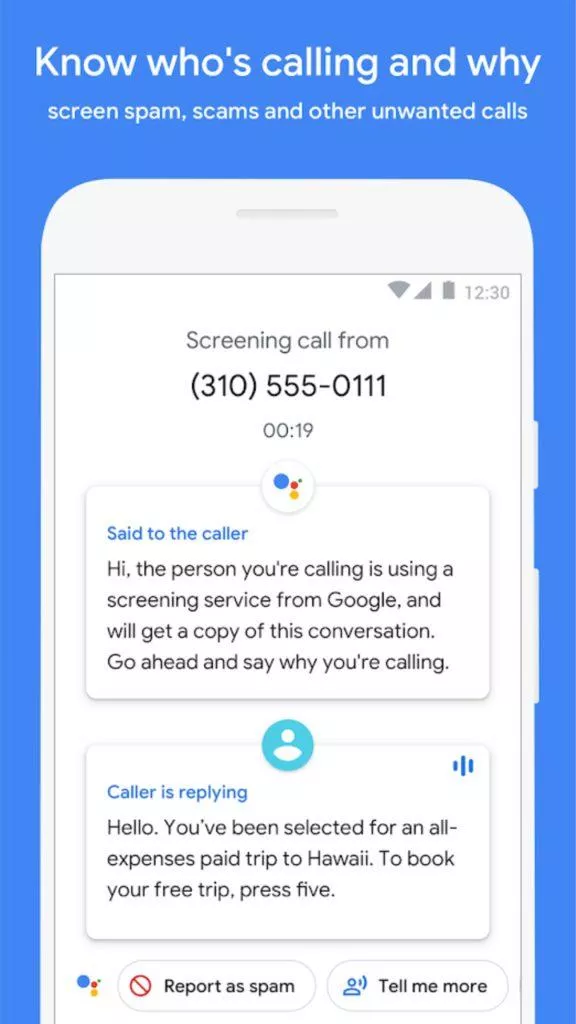Google Telefon screen 3