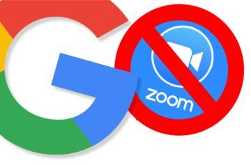 Google Zoom zákaz