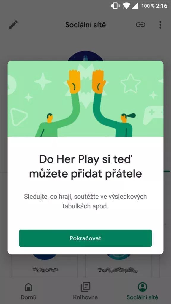 Hry Google Play přátelé screen 1