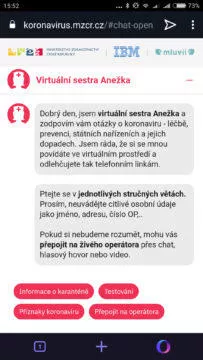 info o koronaviru virtuální sestra anežka