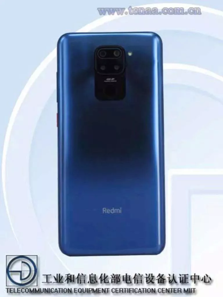 parametry Redmi Note 9 obrazek certifikat tenaa 3