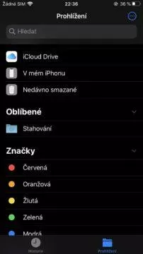 správce souborů ios