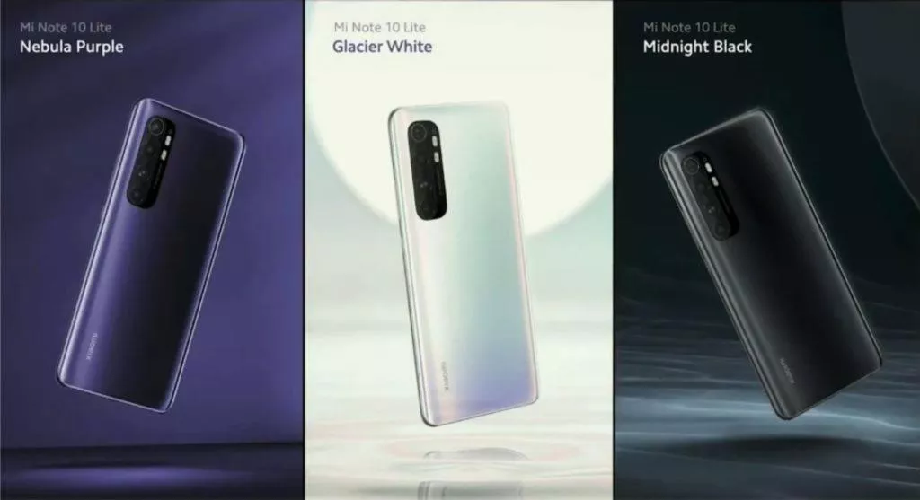 Xiaomi MI Note 10 Lite barvy Xiaomi MI Note 10 Lite barvy