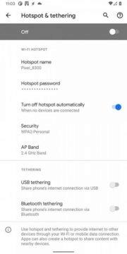 Android 11 Developer Preview 4 Hotspot a Tethering nove