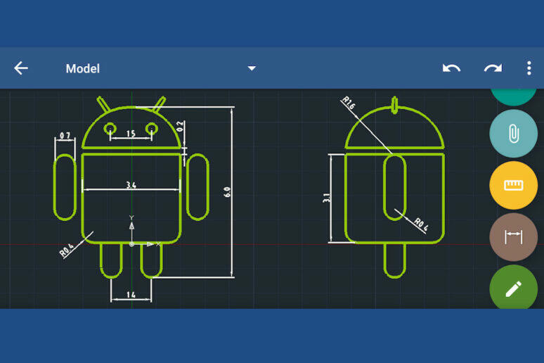 CAD na Androidu GnaCAD