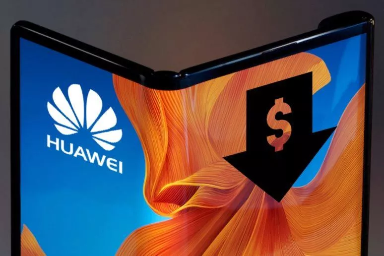 levnější ohebný telefon Huawei