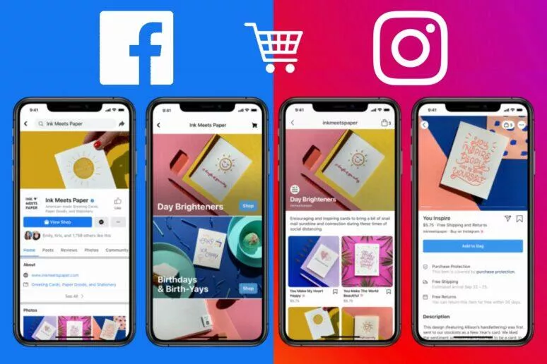 nakupování na Facebooku a Instagramu nakupování na Facebooku a Instagramu