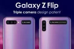 patent Samsung Galaxy Z Flip 2 tri fotoaparaty