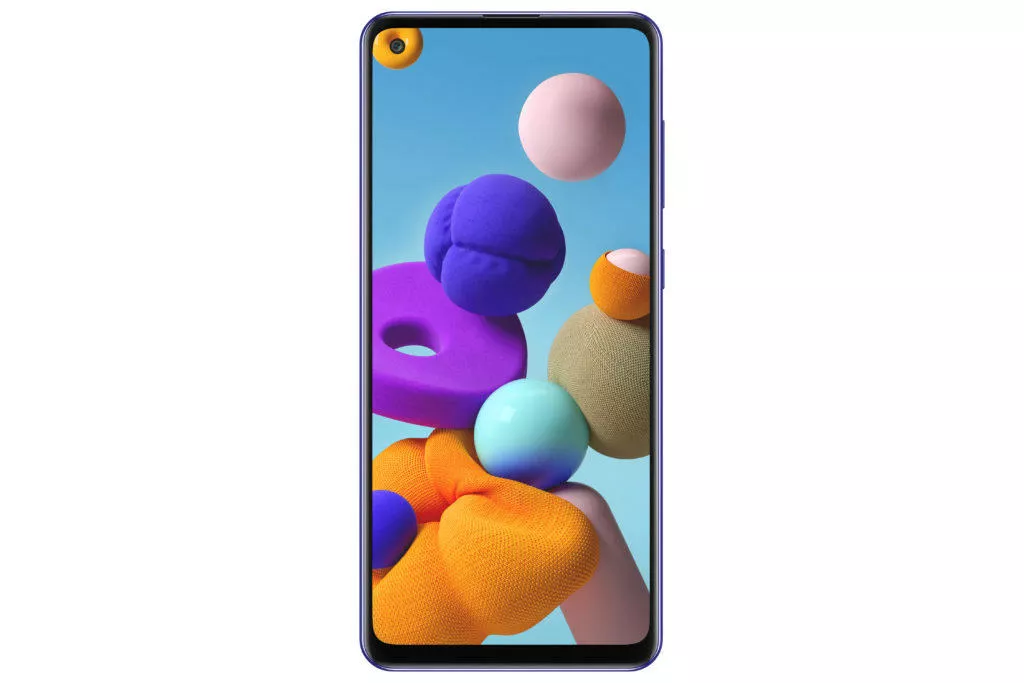 Samsung Galaxy A21s modra celo