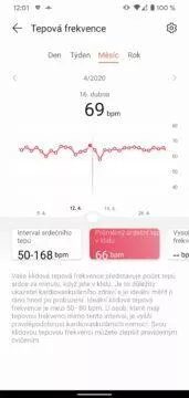 aplikace Huawei Health Zdraví tepova frekvence 2