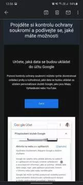 automatické mazání uživatelksých dat Google e-mailové oznámení ukládání dat