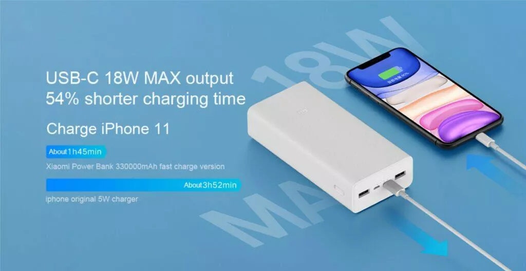 Xiaomi 30000 mAh výkon nabíjení