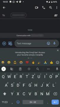 Gboard emoji panel screen 1