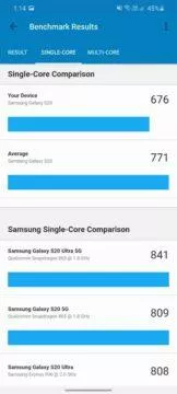 Geekbench 5 jedno jádro