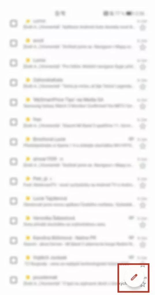 Gmail upravené tlačítko pro vytvoření zprávy screen 2