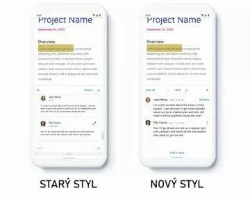 Google Dokumenty vylepšené komentáře ukazka 1