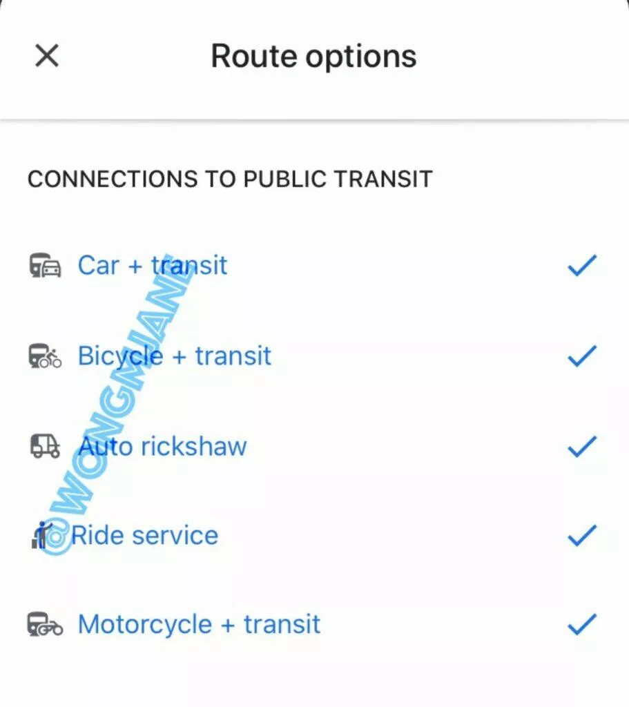 Google Mapy napojení na hromadnou dopravu