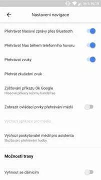 Google Mapy přehrávání hudby nastaveni