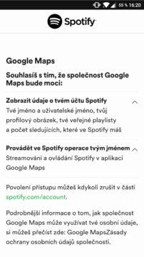 Google Mapy přehrávání hudby potvrzeni v aplikaci