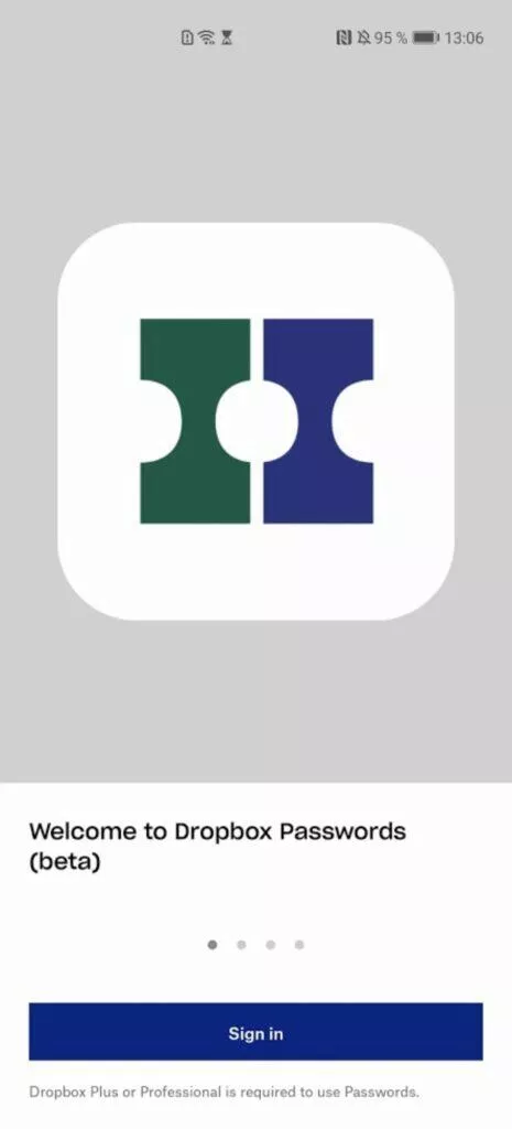 novinka Dropbox Passwords screen 1