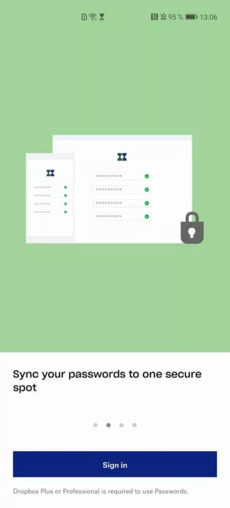 novinka Dropbox Passwords screen 2