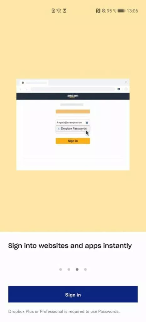 novinka Dropbox Passwords screen 3