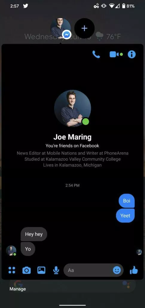 novinky android 11 beta bubliny pro chatovací nástroje 2