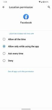 novinky android 11 beta jednorázové povolení pro aplikace 2