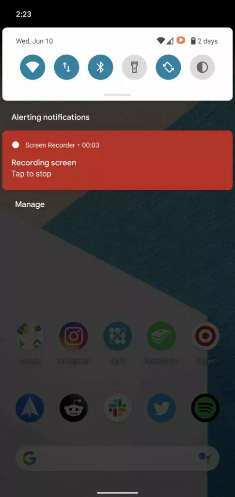 novinky android 11 beta nahravani obrazovky 3
