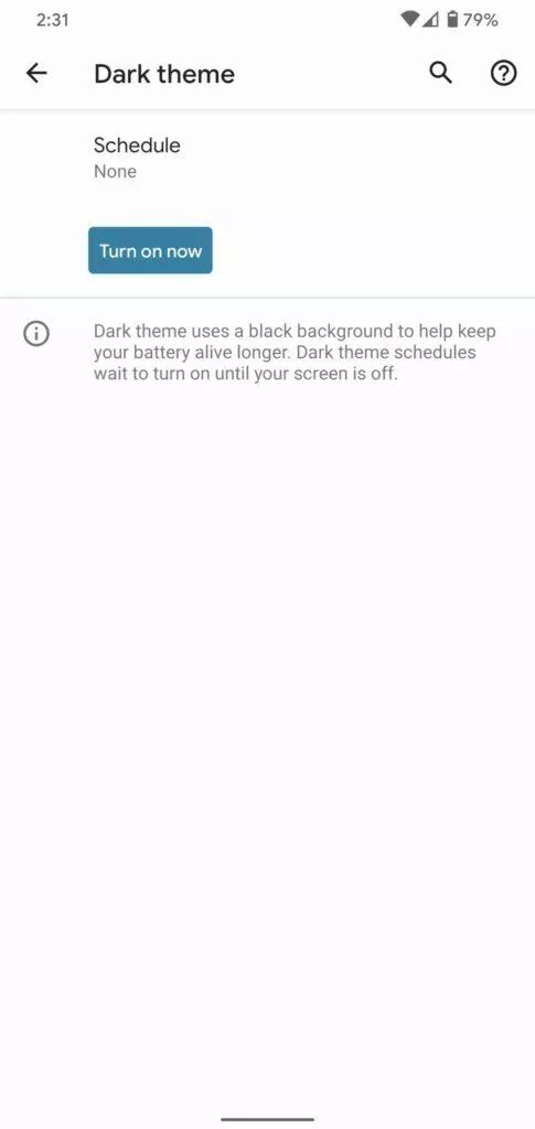 novinky android 11 beta pokročilejší načasování tmavého režimu 1