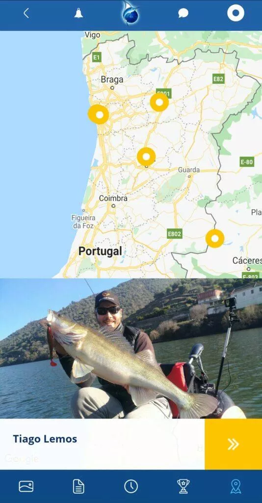 plná verze aplikace Fishsurfing průvodci Portugalsko