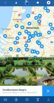 plná verze aplikace Fishsurfing revíry Nizozemsko