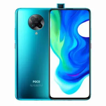 POCO F2 Pro telefony v akci bila modra