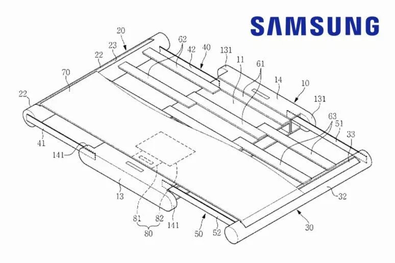 Samsung patentovaný rolovací displej Samsung patentovaný rolovací displej