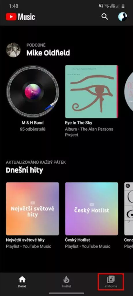 YouTube Music Spolupráce knihovna