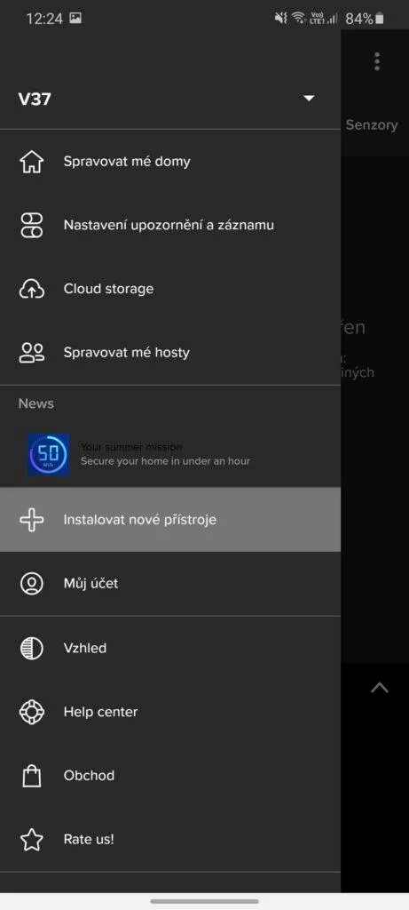 2 aplikace Netatmo Security instalace nového přístroje