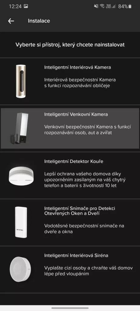 3 aplikace Netatmo Security venkovní kamera