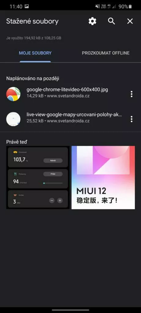 6 plánovač stahování Google Chrome správa položek