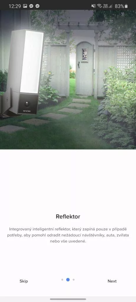 8 aplikace Netatmo Security reflektor