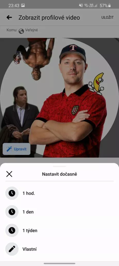 profilové video Facebook nastavit dočasně
