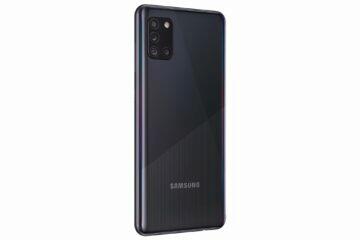Samsung Galaxy A31 černá levý bok
