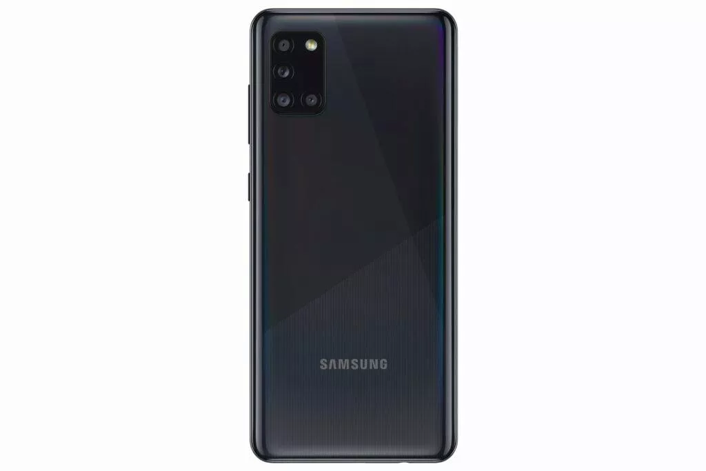 Samsung Galaxy A31 černá zadní strana