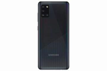 Samsung Galaxy A31 černá zadní strana