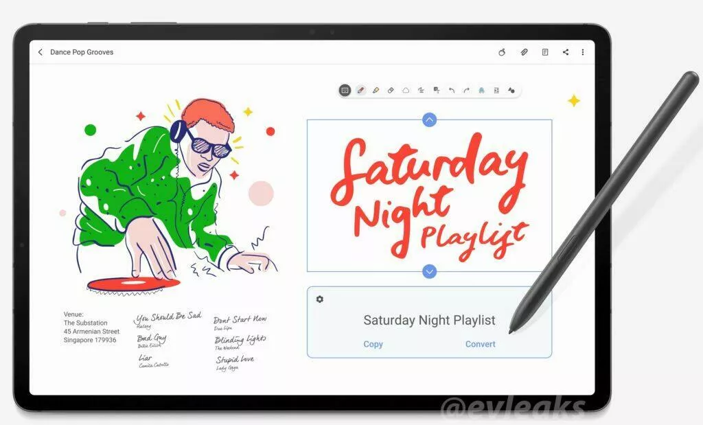 samsung notes galaxy tab s7