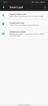 odemykání Android telefonuSmart Lock možnosti