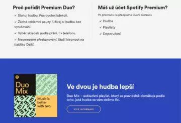 Spotify Premium Duo výhody