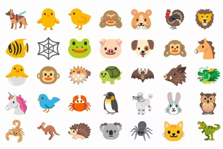 starý styl zvířecích emoji google starý styl zvířecích emoji google