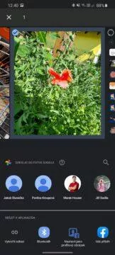 2 odesílání sdílení fotek z mobilu Fotky Google nabídka
